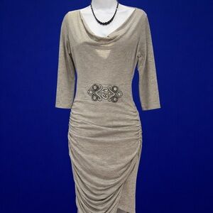 ✨ VENUS Shimmer Ruched Cocktail Dress – Size XS – Elegant & Flattering ✨